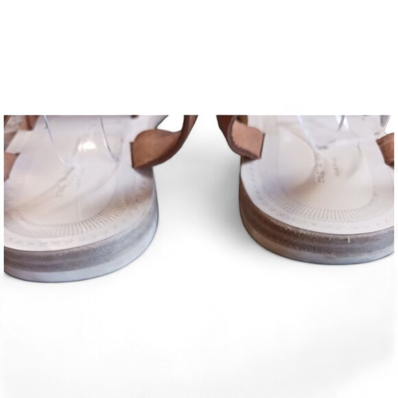 Rag & Bone Lara Ivory Tan Leather Flat Gladiator Sandals  Size 8.5 - Picture 10 of 14